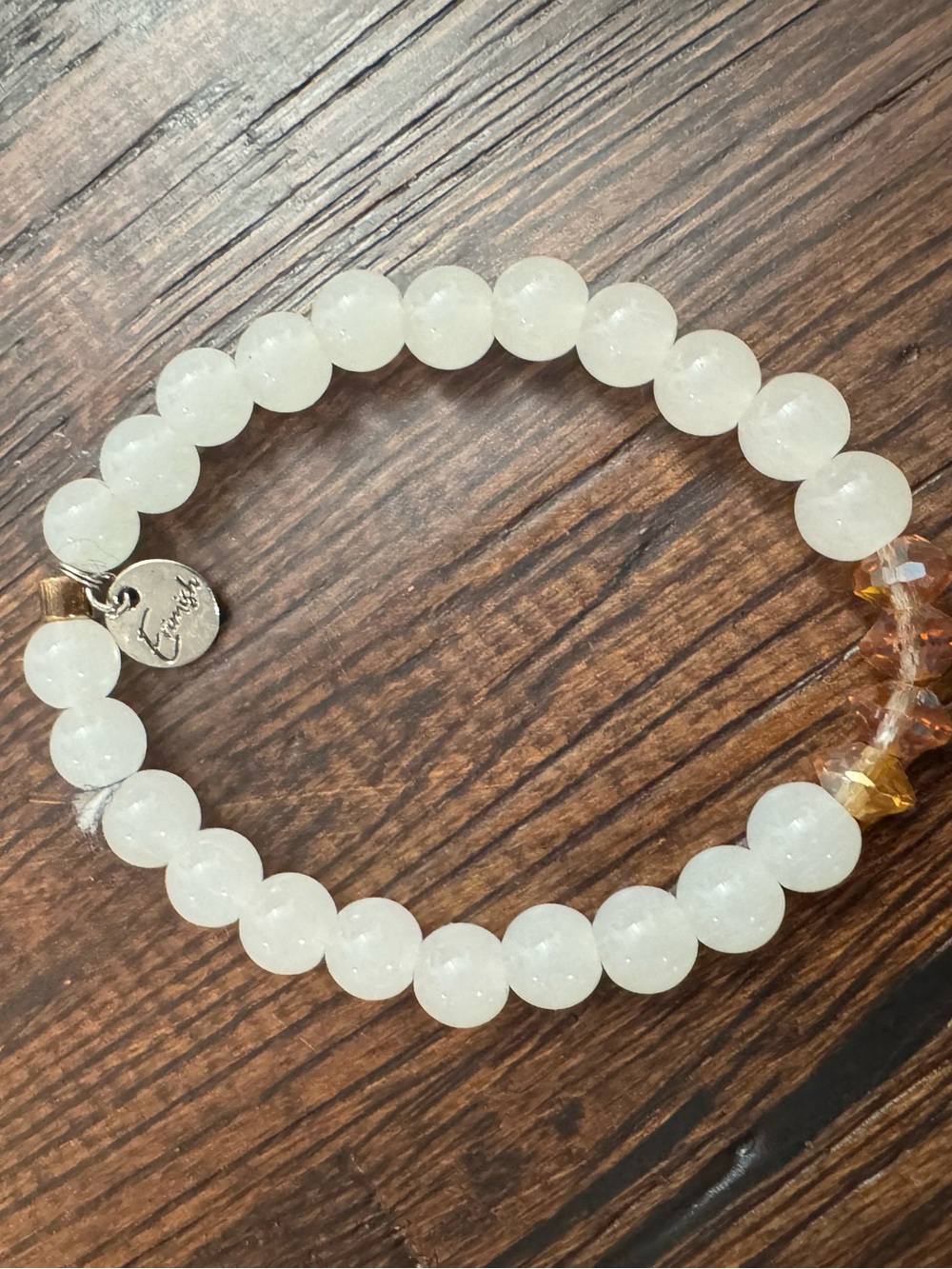 Erimish Delicate Pastel Beaded Stretch Bracelet Stack - Pink, Cream & Gold - Picture 8 of 10